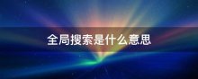 全局搜索是什么意思