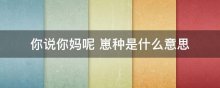 你说你妈呢 崽种是什么意思