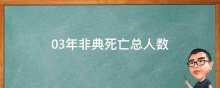 03年非典死亡总人数