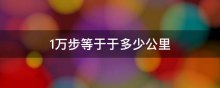 1万步等于于多少公里