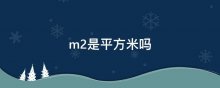 m2是平方米吗