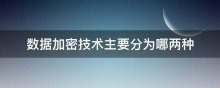 数据加密技术主要分为哪两种