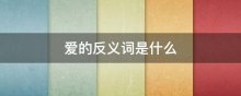 爱的反义词是什么