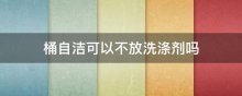 桶自洁可以不放洗涤剂吗