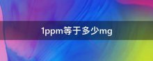 1ppm等于多少mg