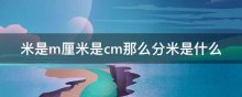 米是m厘米是cm那么分米是什么