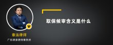 取保候审含义是什么