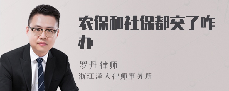 农保和社保都交了咋办