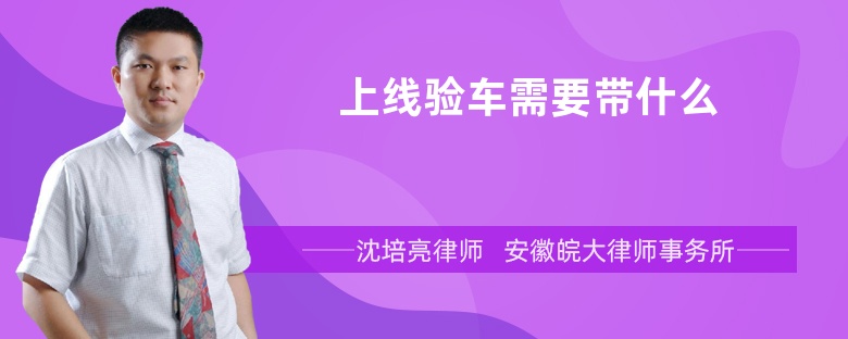 上线验车需要带什么