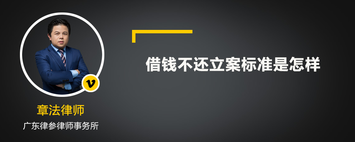 借钱不还立案标准是怎样