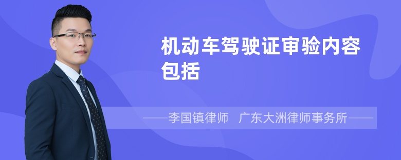 机动车驾驶证审验内容包括