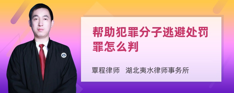 帮助犯罪分子逃避处罚罪怎么判