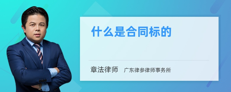 什么是合同标的