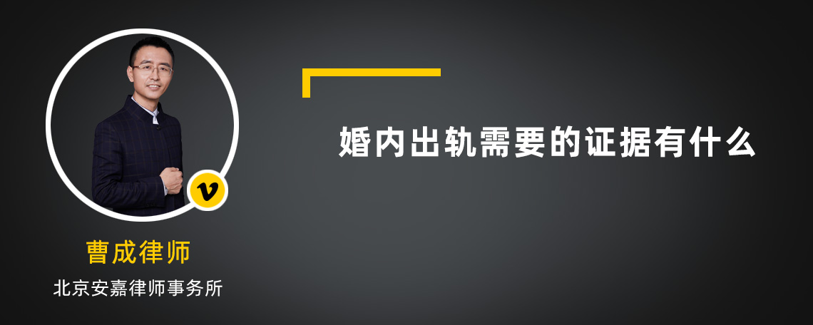 婚内出轨需要的证据有什么