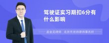 驾驶证实习期扣6分有什么影响