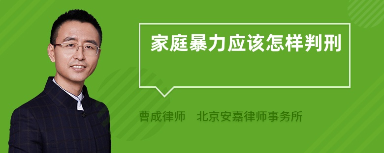 家庭暴力应该怎样判刑