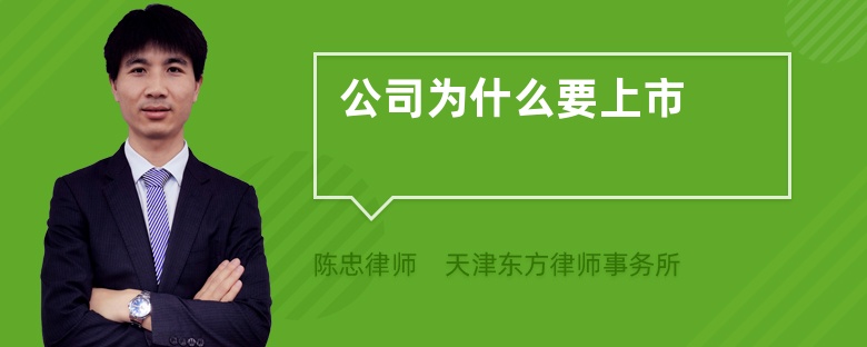 公司为什么要上市