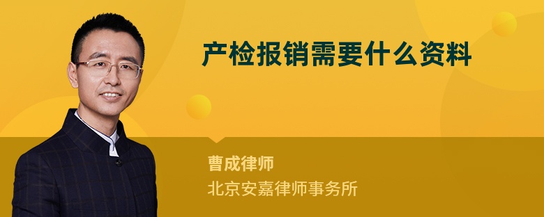 产检报销需要什么资料