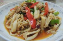 海鲜菇炒里脊肉  香香脆脆